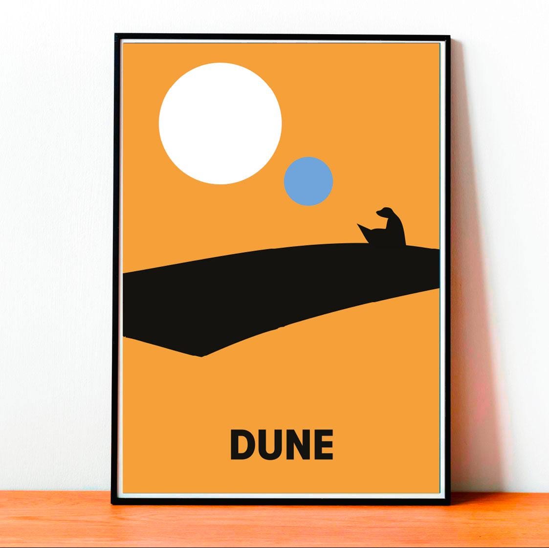 Dune Poster, Sci-fi Art Print, Herbert Wall Art, Minimalist