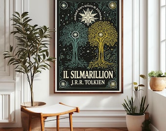 The Silmarillion Poster, J.R.R. Tolkien, Epic Fantasy Art, Middle
