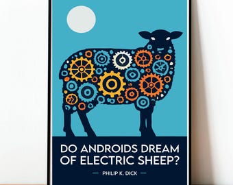 Do Androids Dream of Electric Sheep Poster, Philip K. Dick Art