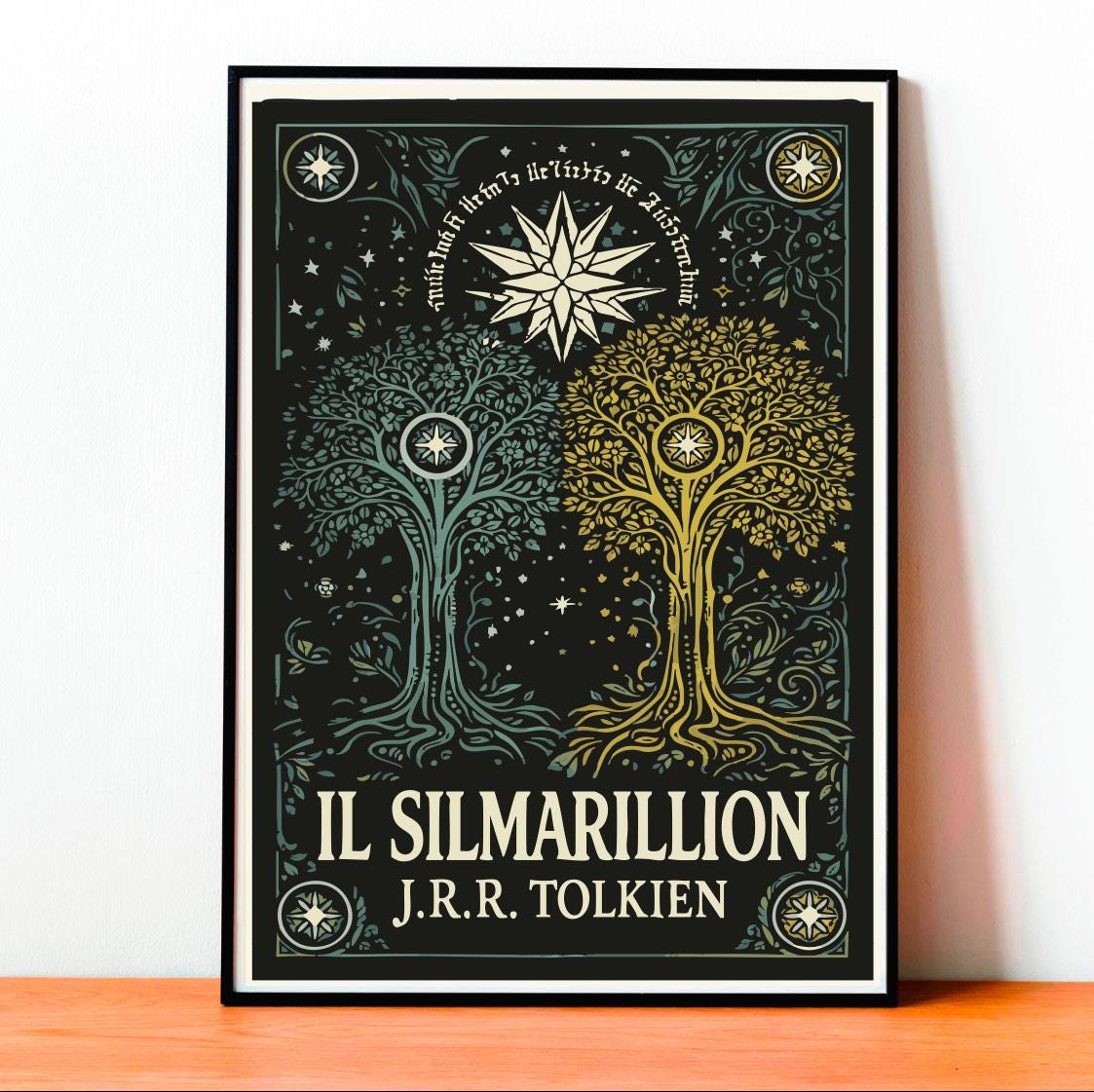 The Silmarillion Poster, J.R.R. Tolkien, Epic Fantasy Art, Middle