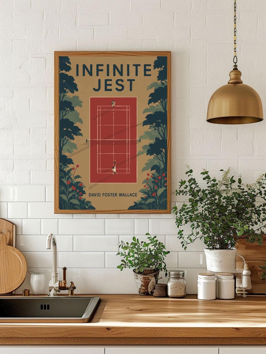 INFINITE / ポスター Infinite Jest Poster, David Foster Wallace Literary Art, Modern