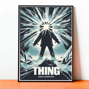 The Thing Poster, Arte John Carpenter, Stampa Horror Sci-Fi, Decorazione Parete Film Cult, Vintage Movie Print, Home Decor