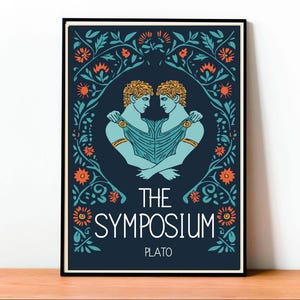 Il Simposio Poster, Arte Platone, Copertina Vintage, Wall Art Minimalista, Filosofia Classica, Fine Art, Regalo Decorazione Casa