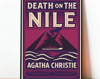 Death on the Nile Poster, Agatha Christie Poster, Vintage Poster, Wall Art, Modern Design, Book Poster, Digital Print, Cover Poster, Mystery