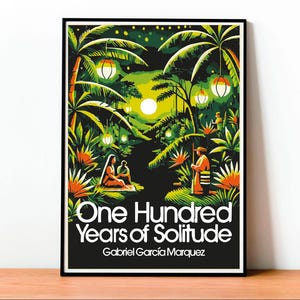 Poster Hundert Jahre Einsamkeit, Gabriel García Márquez, Magischer Realismus, Literarische Kunst, Dekoration für Buchliebhaber