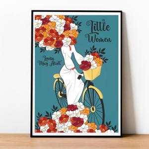 Piccole Donne, Louisa May Alcott, Poster, Copertina del Libro, Arte da Parete, Letteratura Classica, Decorazione Minimalista per la Casa