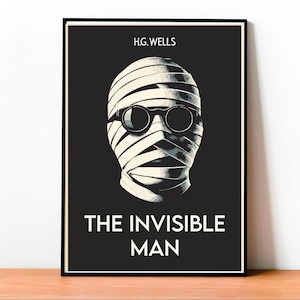 Poster L’Uomo Invisibile, Stampa Ralph Ellison, Copertina Vintage, Arte Minimalista, Decorazione Letteraria, Fine Art, Regalo Unico