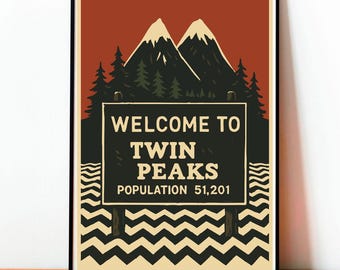 Twin Peaks Sign Canvas Print: David Lynch Wall Art - Etsy
