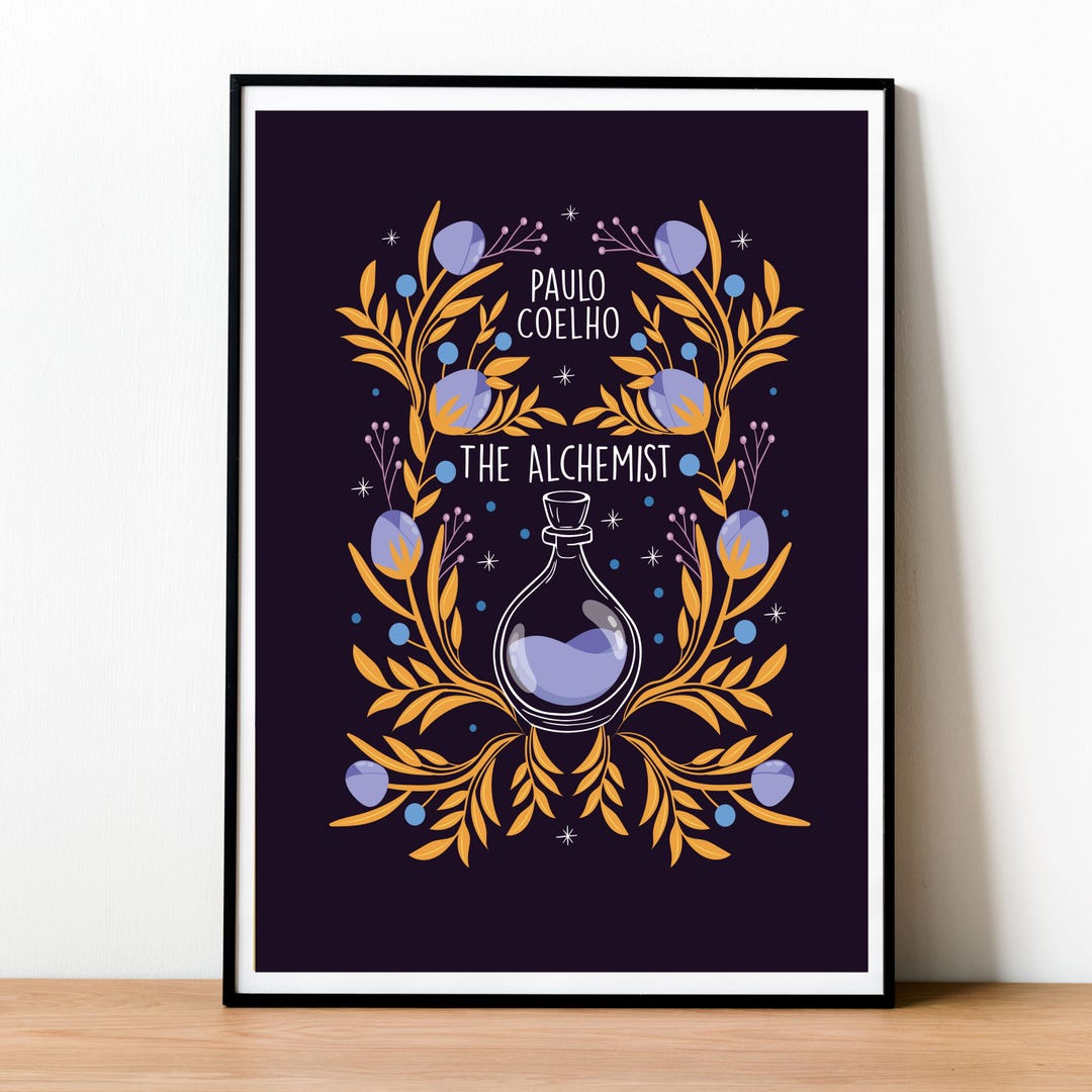 The Alchemist, Paulo Coelho Literary Art, Vintage,wall Art, Art Vintage