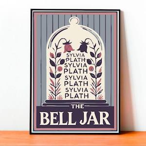 The Bell Jar Poster, Sylvia Plath Kunst, Klassische Literatur, Minimalistische Wandkunst, Vintage Deko, Feministisches Geschenk