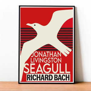 Il gabbiano Jonathan Livingston, Copertina del libro, Richard Bach, Poster, Design moderno, Illustrazione di animali, Design minimalista