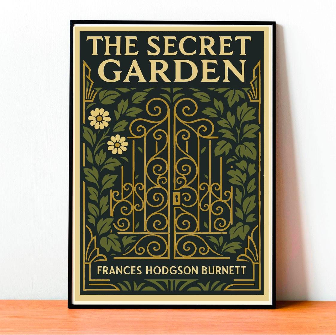 The Secret Garden Poster, Burnett Book Cover Print, Classic