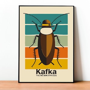La Metamorfosi di Franz Kafka | Poster Letterario Classico | Arte Minimal Vintage | Regalo Letterario Unico