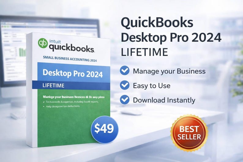 Quickbooks Box Intuit Quickbooks Desktop Pro Plus 2024 - Etsy
