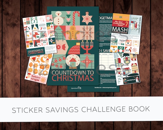 LIMITED-TIME | Countdown To CHRISTMAS with Standard Sticker | Sticker Savings Challenge Book | Save With Stickers | Budget With Stickers
