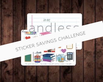 SCHOOL DAYS Savings Challenge | Save for School | Graduation Savings | Sticker Savings Challenge | Save With Stickers | Budget With Stickers