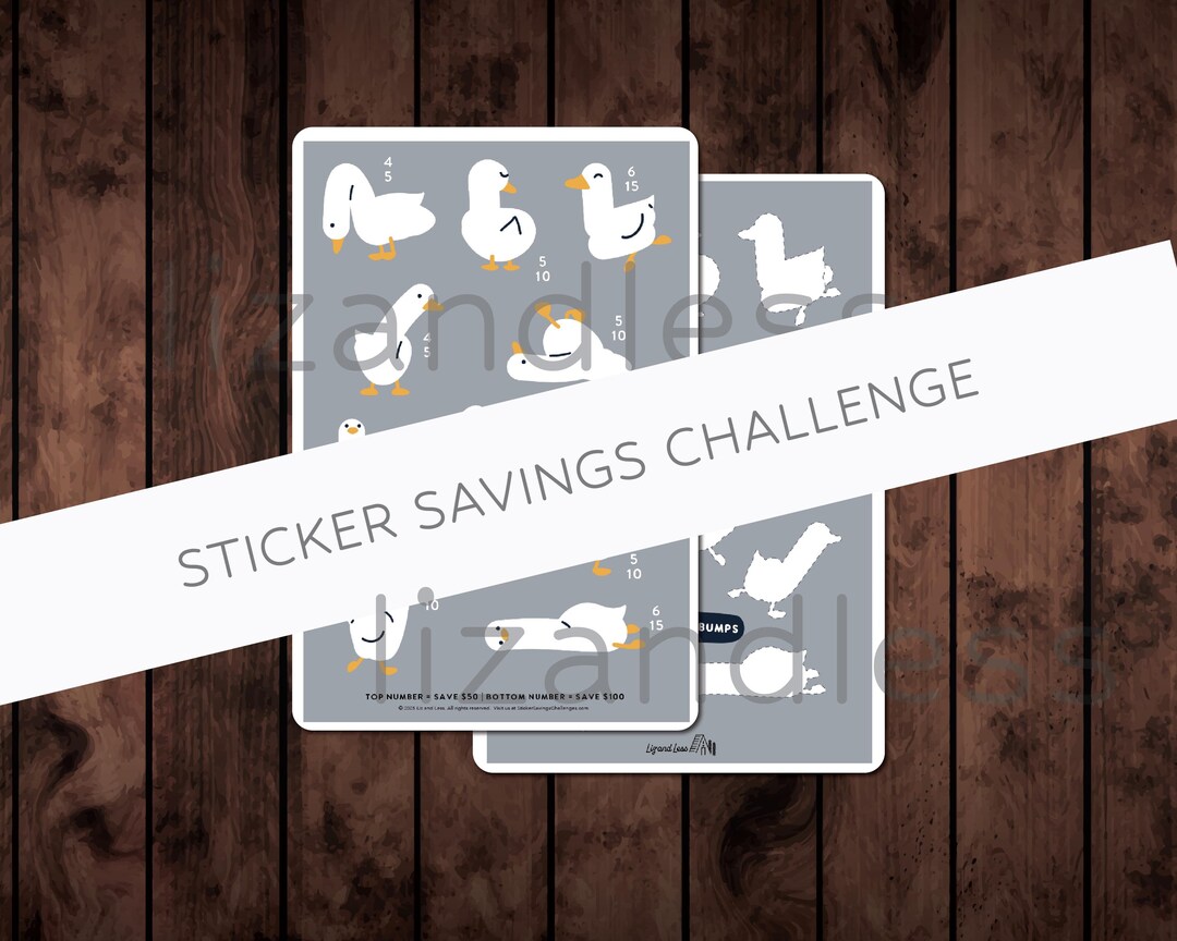 GOOSE BUMPS Cute Goose Sticker Savings Challenge | Matte Sticker ...