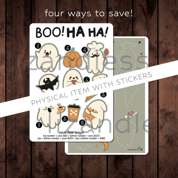 BOO! HA HA! Halloween Ghost Savings Challenge | Halloween Savings | Sticker Savings Challenge | Save With Stickers | Budget With Stickers