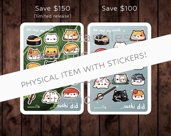 SUSHI DAT | Sushi-Katze | Sticker Spar-Challenge | Spare mit Stickern | Cash Umschläge