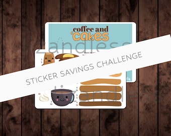 COFFEE AND 'CAKES | Fun Breakfast Kawaii Savings Challenge | Sticker Savings Challenge | Save With Stickers | Budget With Stickers