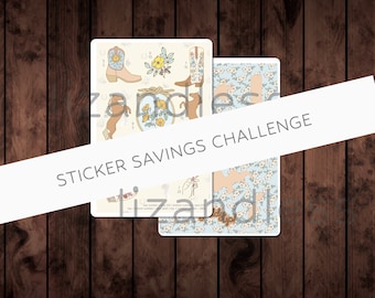 GIDDY UP Horse Country Western Savings Challenge  | Sticker Savings Challenge | Cash Budgeting | Save With Stickers