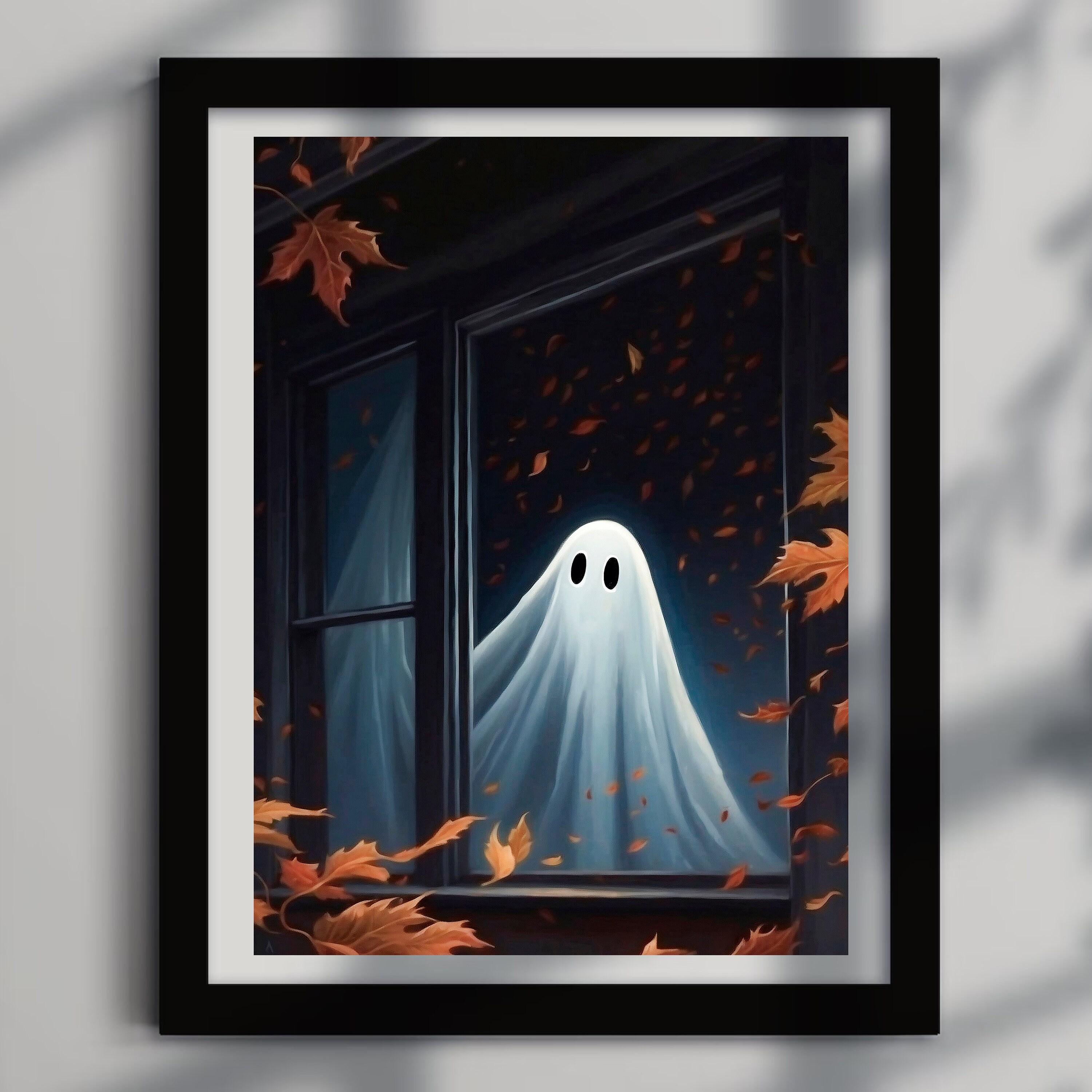 Draußen Vor Dem Fenster Sitzen Die Gespenster Geist im Fenster Druck Gespenst Wandkunst Dark - Etsy.de