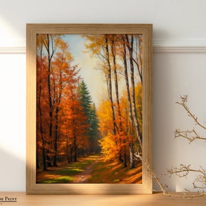 Autumn Landscape Painting Fall Landscape Printable Wall Art Fall Wall ...