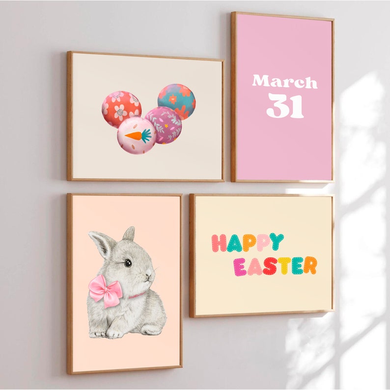 Easter Printable Wall Art Mega Bundle Set of 25 Easter Digital Art