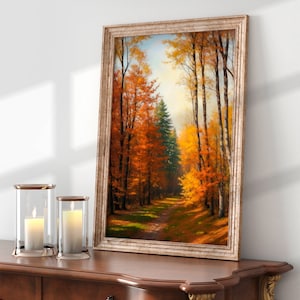 Autumn Landscape Painting Fall Landscape Printable Wall Art Fall Wall ...