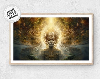 Transcending the Ego - Creation of God Poster Meditation Psychedelic Illusion Print