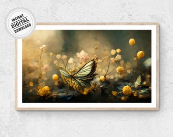 Butterfly Nature Poster - Metamorphosis Spiritual Digital Acrylic Print Tranformation Art