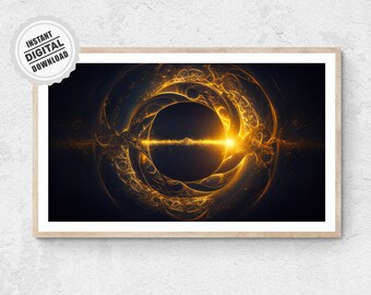 Arc of Golden Light Poster - Extending to Infinity Wall Art Cosmic Space Print