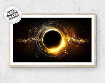 Black Hole Vortex Poster - Moment of Infinity Wall Art Cosmic Landscape Print