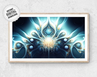 Sacred Geometry Poster - Fractal Mandelbrot Painting Extraterrestrial Life Wall Art Print