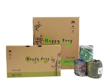 Bamboo Toilet Paper 64 Rolls (8x8 Rolls) | Sustainable Bamboo Toilet Paper | There is no Planet B | Sustainable