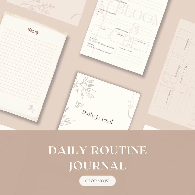 Digital Daily Routine Journal | Planner | Monthly Journal | Practice ...