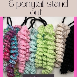 Girls Hair Accessories, 3/per Set, Ponytail Hair Elastics, Crocheted ...