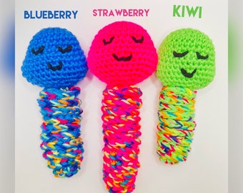 XL worry worm, anxiety and stress reliever crocheted worry worm