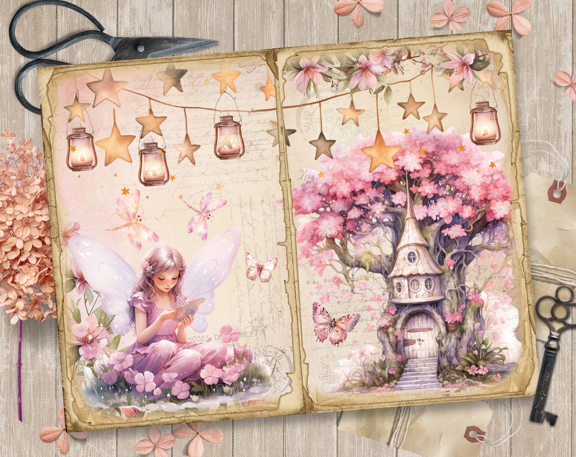 Fairy Garden Junk Journal Kit: Printable Scrapbook Pages, Fairies ...