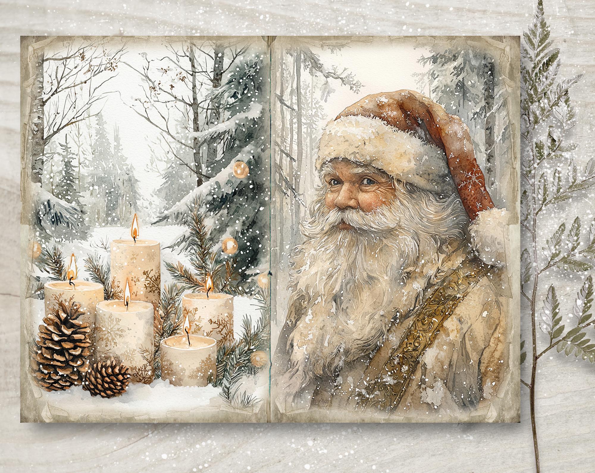 Forest Christmas Junk Journal Kit: Printable Scrapbook Pages (JPG, PDF ...