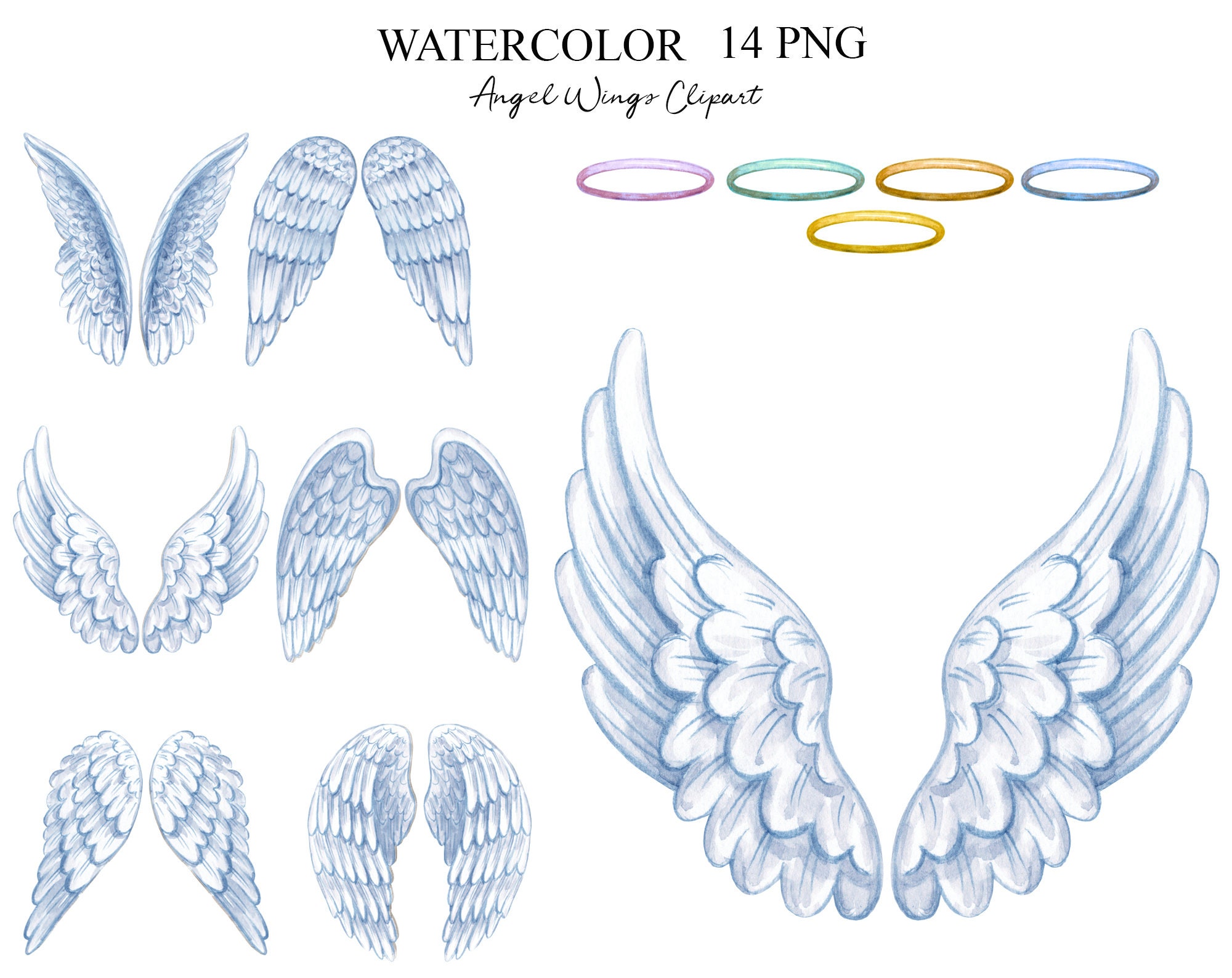 Angel Wings With Halo Clip Art