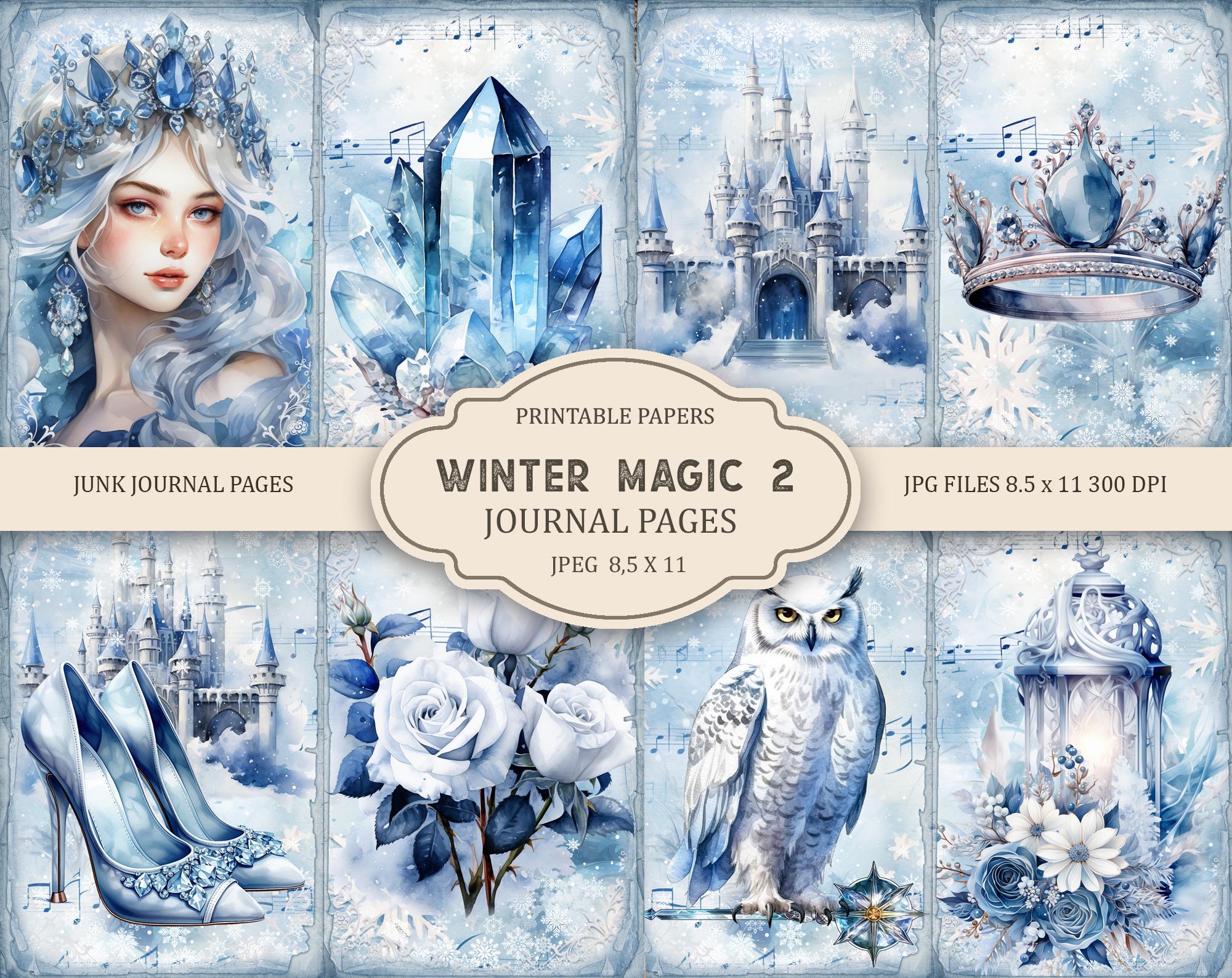 Winter Magic 2 Junk Journal Printable Pages, Junk Journal Kit ...