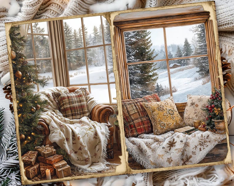 Cozy Christmas Junk Journal Printable Pages, Junk Journal Kit ...