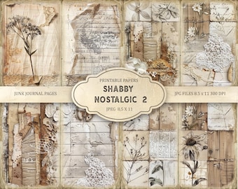 Kit de diario basura nostálgico y desgastado: páginas imprimibles para álbumes de recortes (PDF) Parte 2