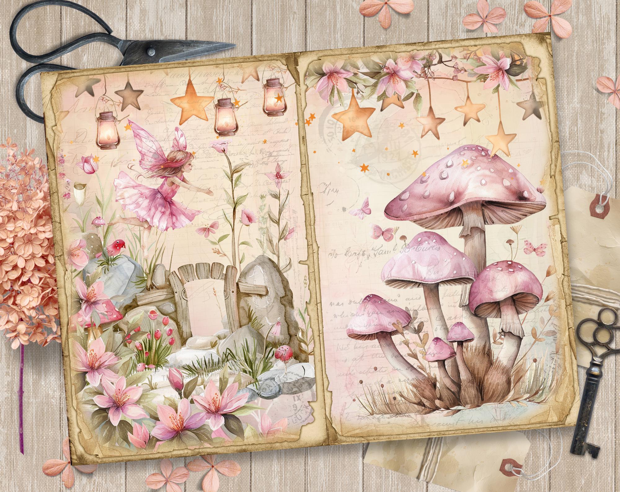 Fairy Garden Junk Journal Kit: Printable Scrapbook Pages, Fairies ...