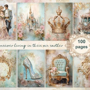 Mint Junk Journal Paper Bundle, Acquerello, Fogli di collage, Carte vintage, Shabby Chic, Carte per scrapbooking, Schede di diario, Download digitale