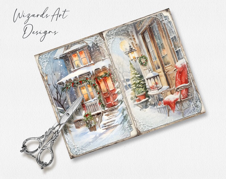 Cosy Christmas Junk Journal Kit, Merry Christmas Junk Journal Pages ...