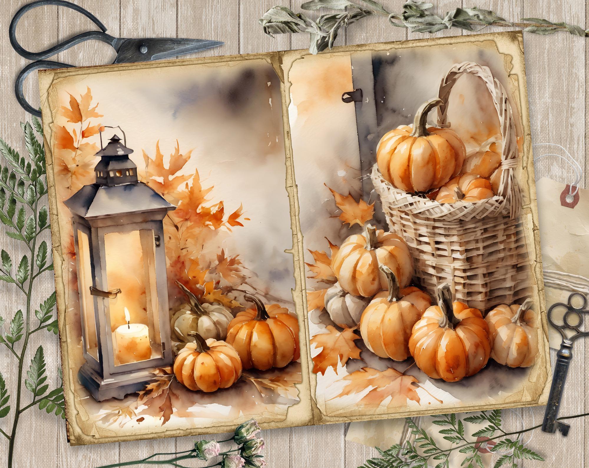 Cozy Autumn 2 Junk Journal Printable Pages, Junk Journal Kit, Scrapbook ...