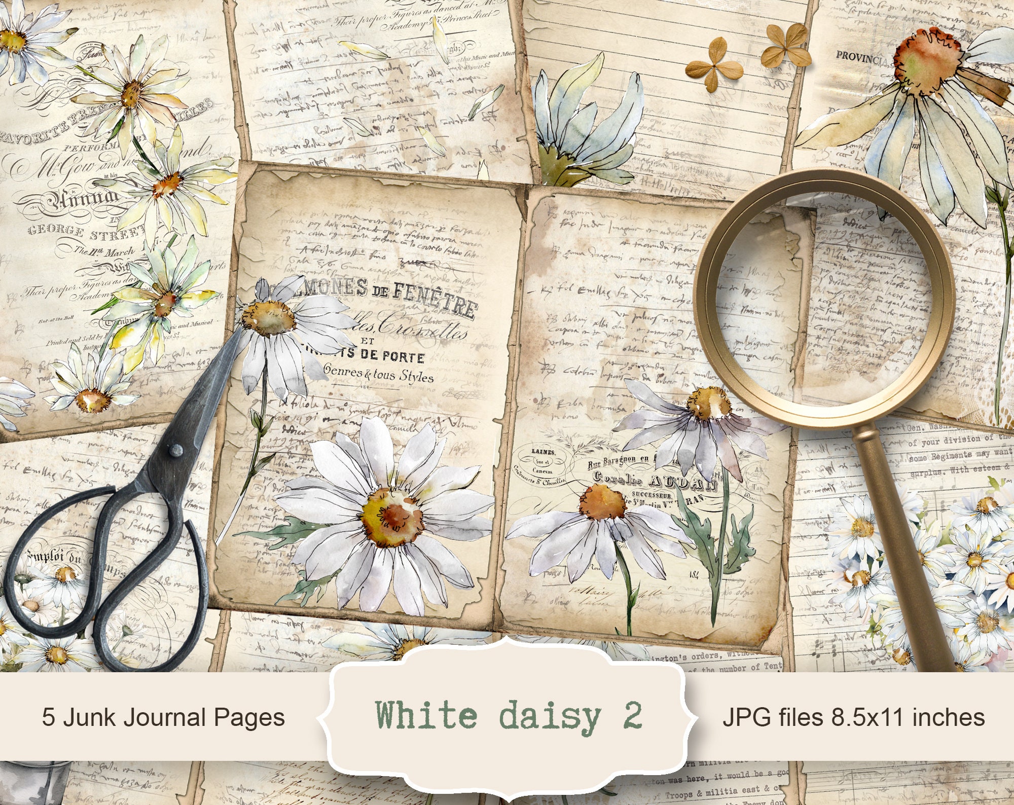 Vintage Paper Daisy - Etsy