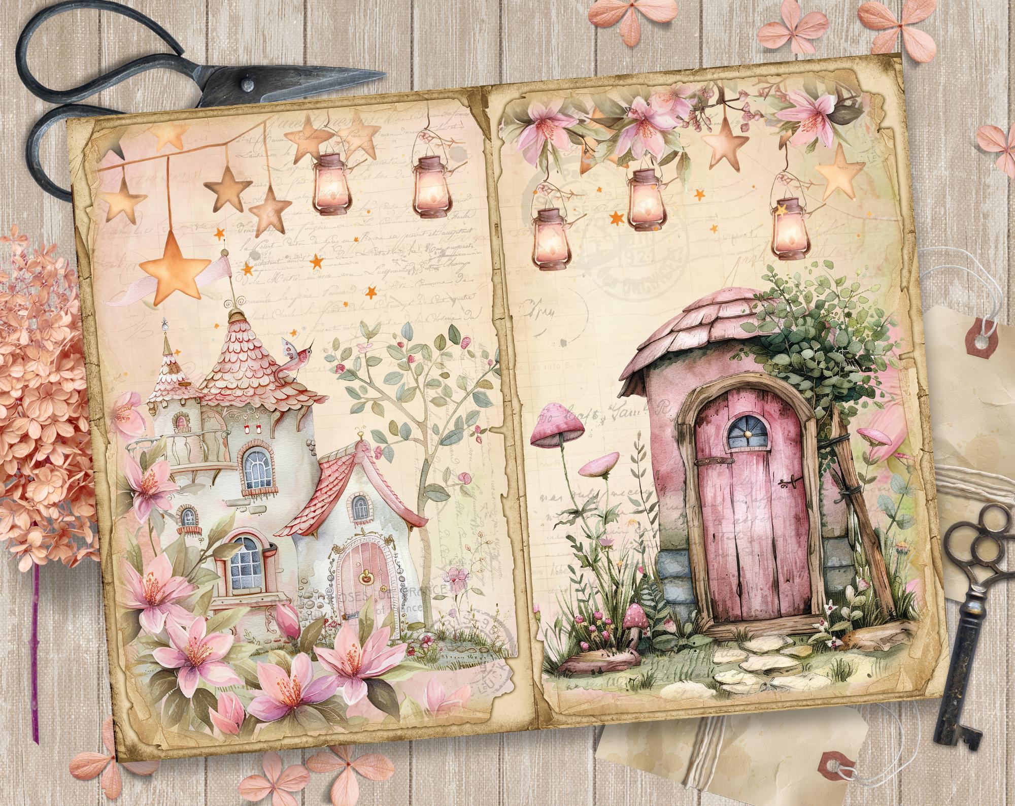 Fairy Garden Junk Journal Kit: Printable Scrapbook Pages, Fairies ...